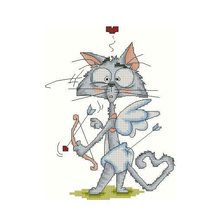 Схема вышивки «котик амурчик ;)»