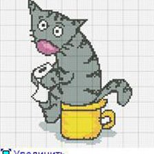 Схема вышивки «котейка»