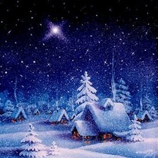 Схема вышивки «Январь. В небе звезда.»