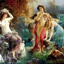 Схема вышивки «Девушки»