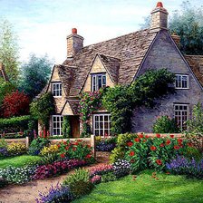 Схема вышивки «дом»