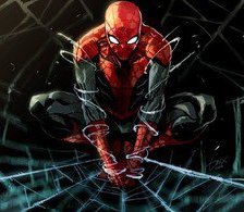 Схема вышивки «Человек паук»