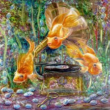 Схема вышивки «золотые рыбки»