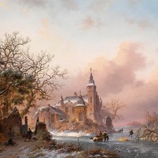 Схема вышивки «морозный вечер»