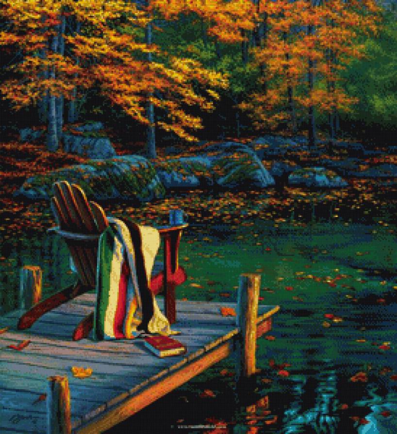 на берегу озера - пейзаж - предпросмотр