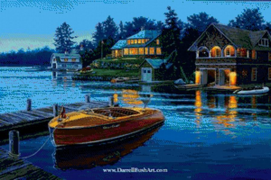 на берегу озера - пейзаж - предпросмотр