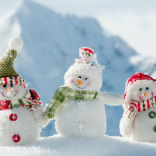 Схема вышивки «Снеговички»