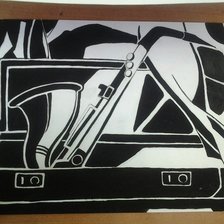 Схема вышивки «Саксофон»