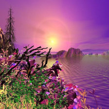 Схема вышивки «Романтический пейзаж»