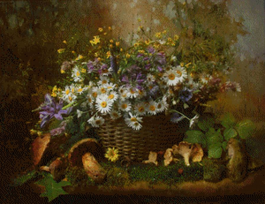 цветы и грибы - предпросмотр