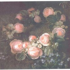 Схема вышивки «венок из роз»