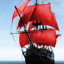 Схема вышивки «Алые паруса.»