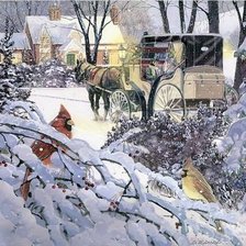 Схема вышивки «зима»