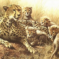 Схема вышивки «мать с детьми»