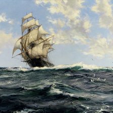 Схема вышивки «парусник»