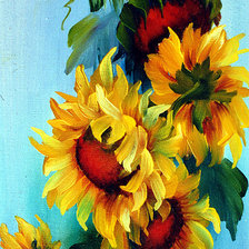 Схема вышивки «подсолнухи»