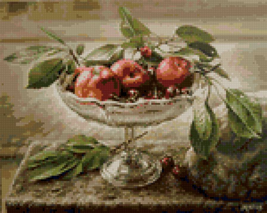 Яблоки и вишня - предпросмотр