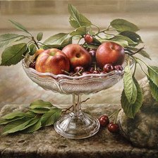 Схема вышивки «Яблоки и вишня»