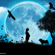 Схема вышивки «Луна»