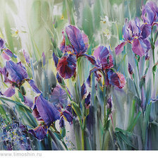 Схема вышивки «ирисы»