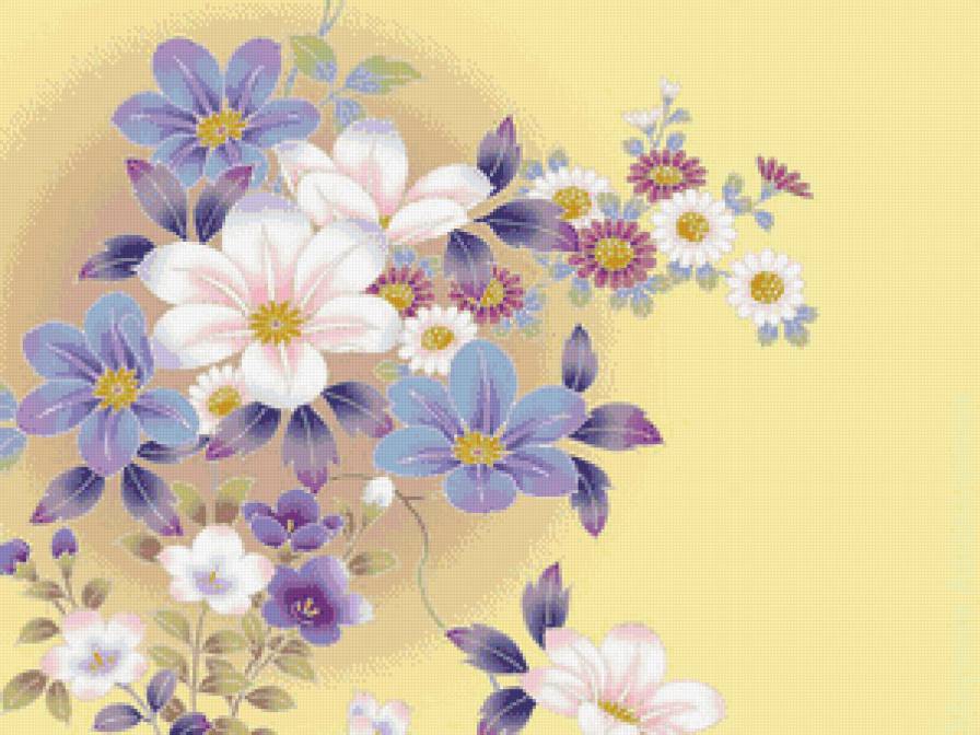 цветочное панно - панно - предпросмотр