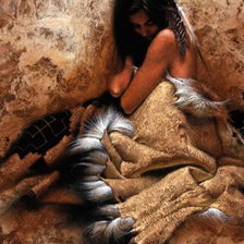 Схема вышивки «Девушка»