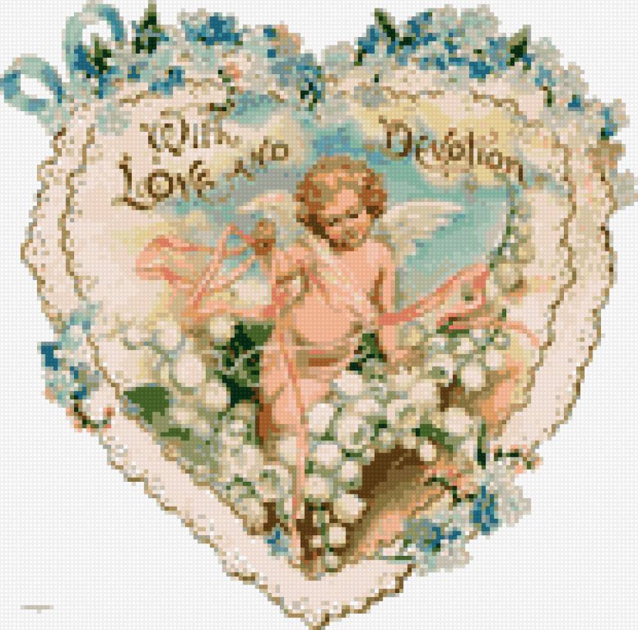 ангелок - сердце, валентинка, ангел - предпросмотр