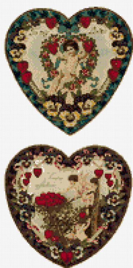Валентинки - мини-вышивка, сердце, валентинка - предпросмотр