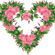 Схема вышивки «Цветочное сердце»