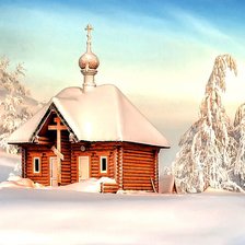 Схема вышивки «Зимний пейзаж»