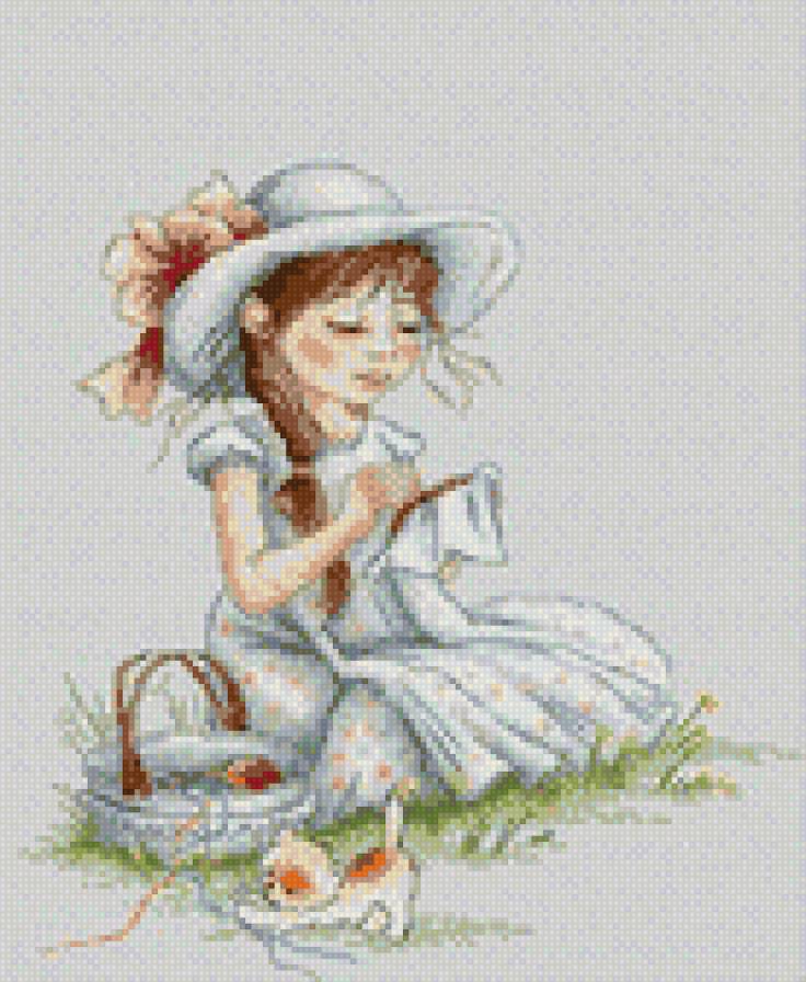 Повышивать. - рукоделие., девочка - предпросмотр