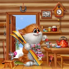 Схема вышивки «Лыжня»