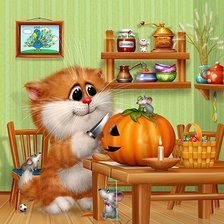 Схема вышивки «хелуин»