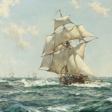 Схема вышивки «парусник»