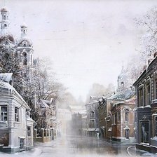 Схема вышивки «зима в городе»