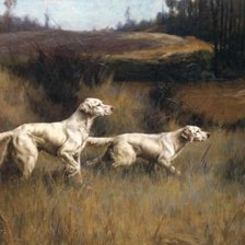 Схема вышивки «охотники»