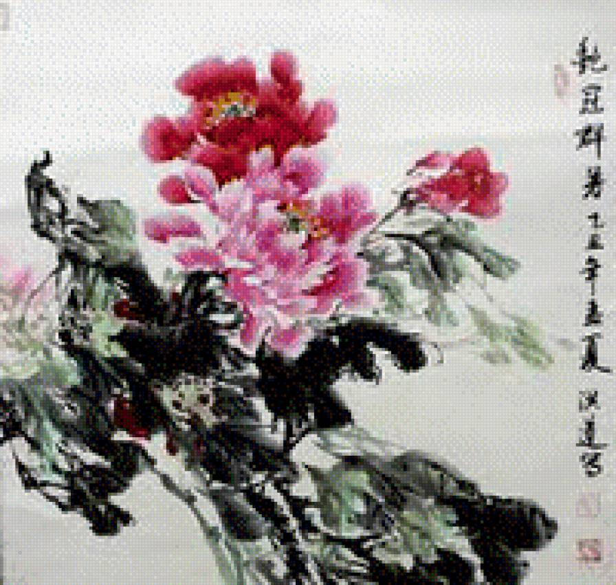 №860243 - живопись, китай, цветы - предпросмотр