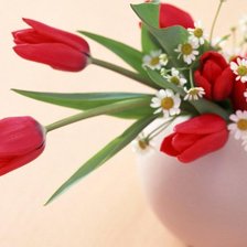 Схема вышивки «Тюльпаны в белом»