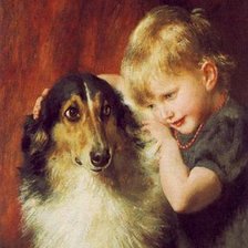 девочка с колли