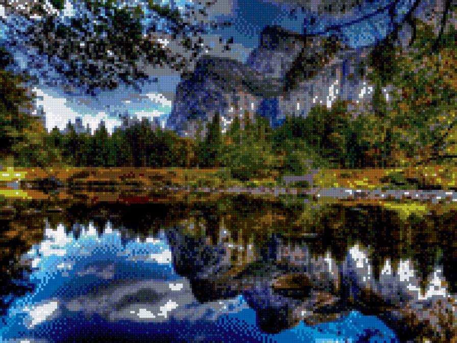 горное озеро - озеро, вода, горы - предпросмотр