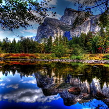 Схема вышивки «горное озеро»