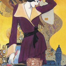 Схема вышивки «Дама с зонтиком»