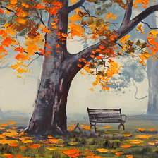 Схема вышивки «осенний туман»