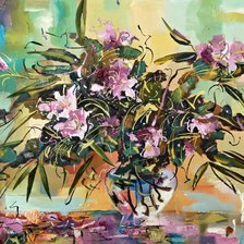 Схема вышивки «ваза с азалиями»