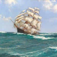 Схема вышивки «парусник»