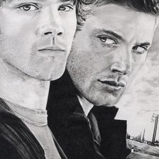 Схема вышивки «братья винчестеры»