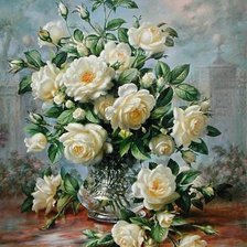 Схема вышивки «цветы»