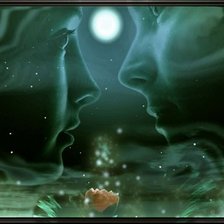 Схема вышивки «Свидание при луне»