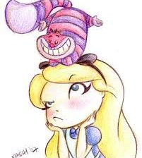 Схема вышивки «Алиса и чешир»