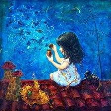 Схема вышивки «девочка»